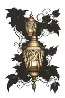 floating lanterns tattoo design idea
