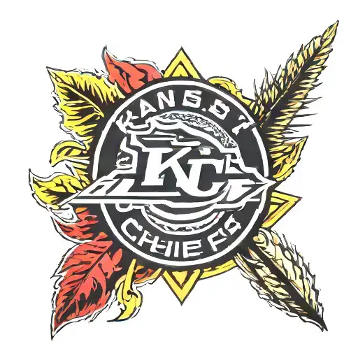 kansas city chiefs logo with arrowhead stadium in background tattoo design idea