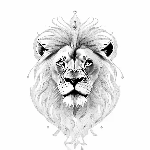 Lion with Nicky tattoo design idea