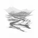 	1.	Background: Start with a subtle, flowing river-like design running along the length of your arm. This river represen tattoo design idea