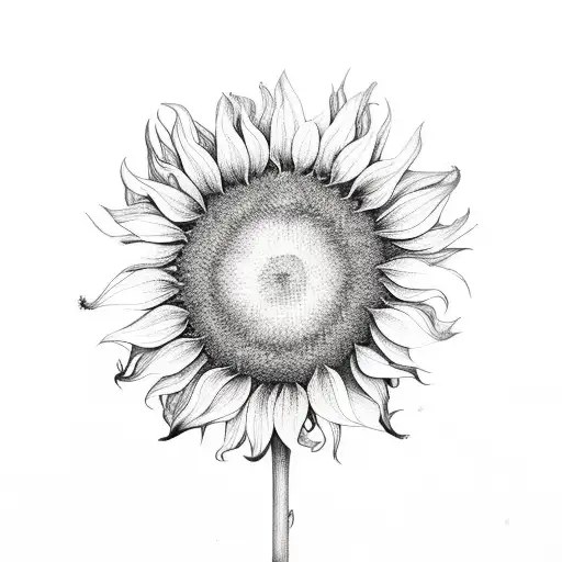 sunflower semicolon  tattoo design idea