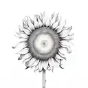 sunflower semicolon  tattoo design idea