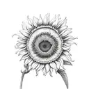 sunflower semicolon  tattoo design idea