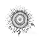 sunflower semicolon  tattoo design idea