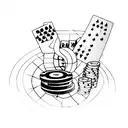 recovery of gambling addiction tattoo design idea