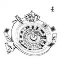 recovery of gambling addiction tattoo design idea