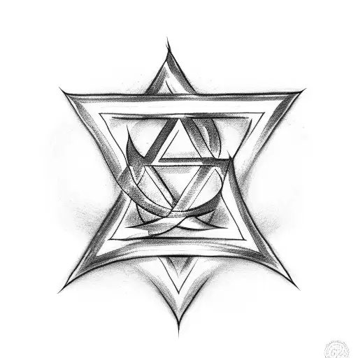 star of david tattoo design idea