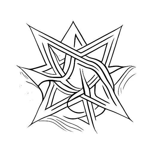 star of david tattoo design idea