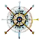 one piece compass tattoo design idea
