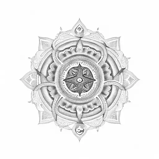 A mandala design incorporating loyalty symbols and elements from Colombian culture, symbolizing the client's loyalty to their roots and values. tattoo design idea