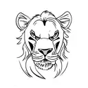 simba tattoo design idea