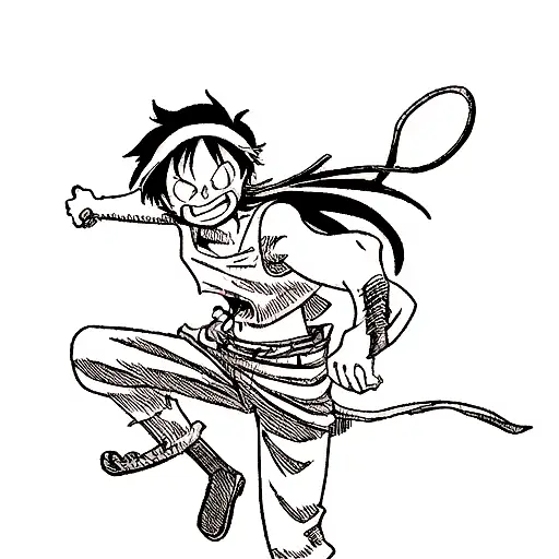 Monkey D Luffy tattoo design idea