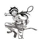 Monkey D Luffy tattoo design idea