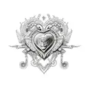 Ankh Symbol,rose,lion,butterfly, scared heart, our fun glass tattoo design idea