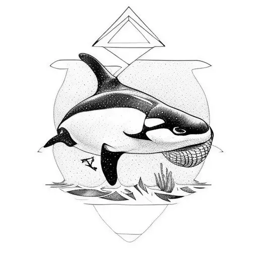 Orca Whale Tribal Tattoo Teal Breach Ink Art Die-Cut Magnets – Seven Sirens  Studios