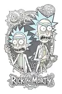 rick n morty tattoo design idea