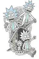 rick n morty tattoo design idea
