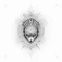 mulher indio tattoo design idea