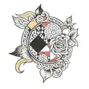 patchwork sleeve tattoo design idea