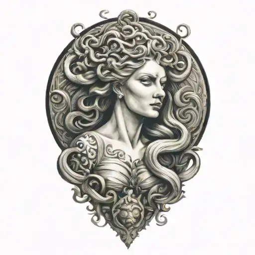 Medusa tattoo design idea