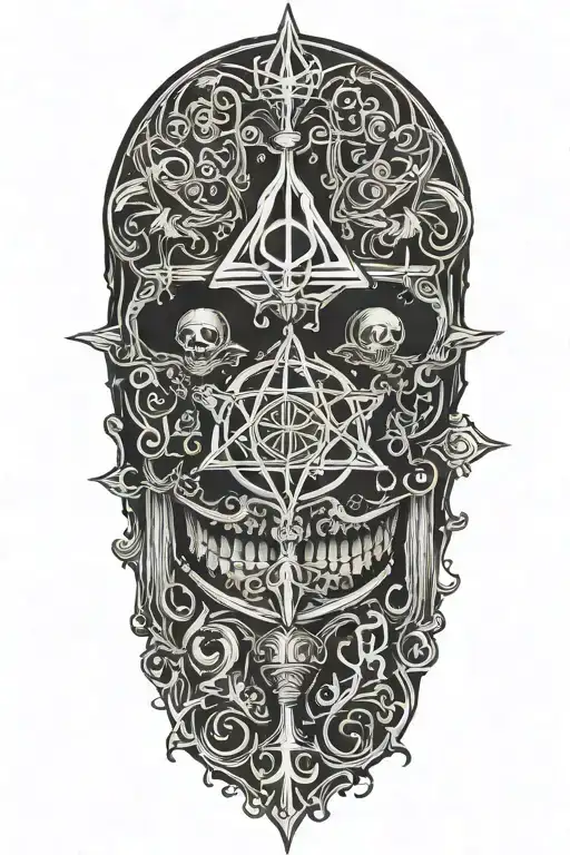 occult symbols tattoo design idea