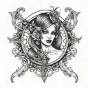 female vampires tattoo design idea