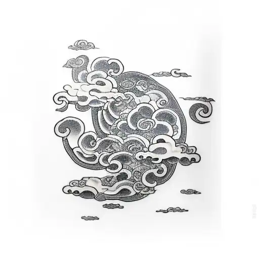 Discover more than 83 black japanese cloud tattoo latest  incdgdbentre