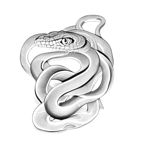 snake that its tail is a jiu jitsu black belt tattoo design idea