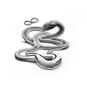 snake that its tail is a jiu jitsu black belt tattoo design idea