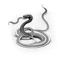 snake that its tail is a jiu jitsu black belt tattoo design idea