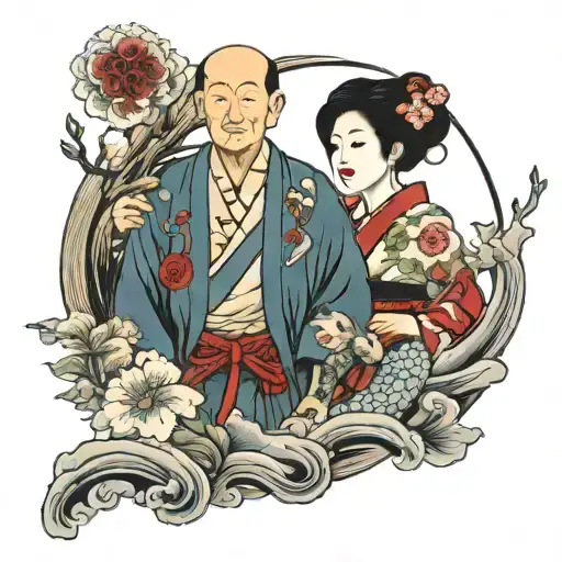 mom and dad memorial tattoo design idea