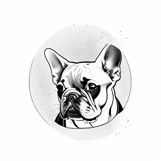 french bulldog tattoo design idea