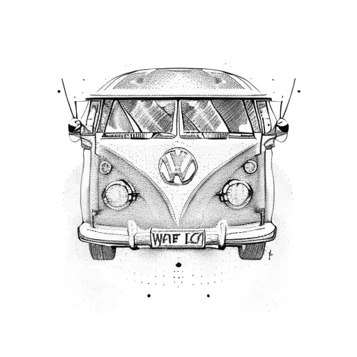 VW Bus mit ergen tattoo design idea