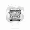 VW Bus mit ergen tattoo design idea