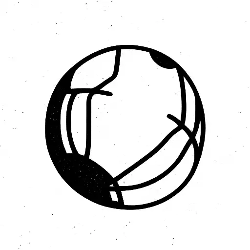basket ball planet tattoo design idea