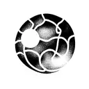 basket ball planet tattoo design idea