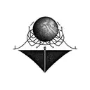 basket ball planet tattoo design idea