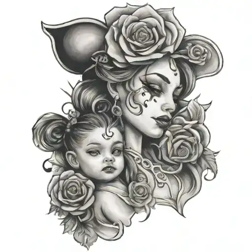 submissive mommy  tattoo design idea