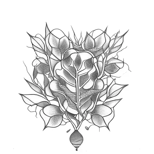 A collection of books and plants intertwined, symbolizing the client's passion for both literature and plants tattoo design idea