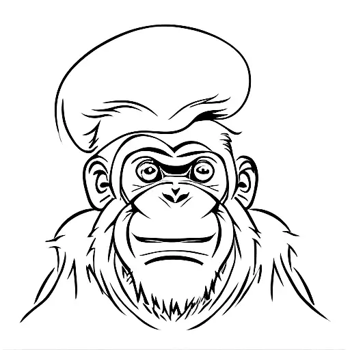 a monkey looking at a gorillas saying never going to stop to a make it tattoo design idea