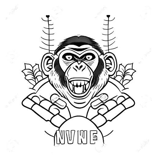 a monkey looking at a gorillas saying never going to stop to a make it tattoo design idea