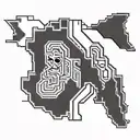 outline of Ohio state logo tattoo design idea