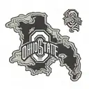 outline of Ohio state logo tattoo design idea