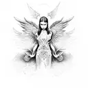 fallen Angel tattoo design idea