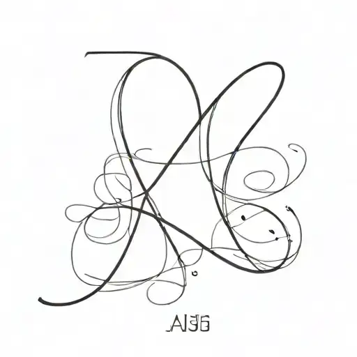 A J G initial  tattoo design idea