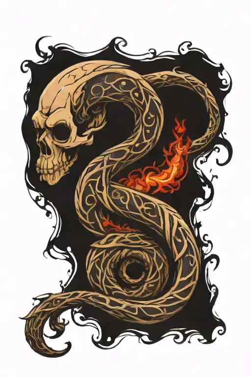 dark mark Harry potter tattoo design idea