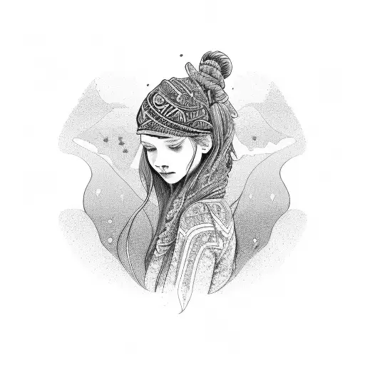 friendship, bohemian life, Nordic style tattoo design idea