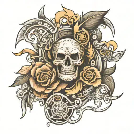 leather tooling  tattoo design idea
