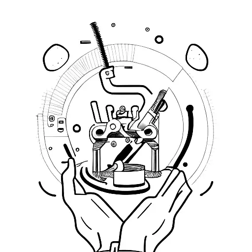 two hands tig welding tattoo design idea
