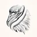 pelican, angel, ghostly  tattoo design idea